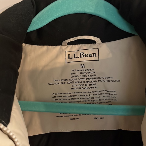 LL Beam - Puffy Winter Coat - color: Cream / Off White W/ Removable Hood - Picture 2 of 9